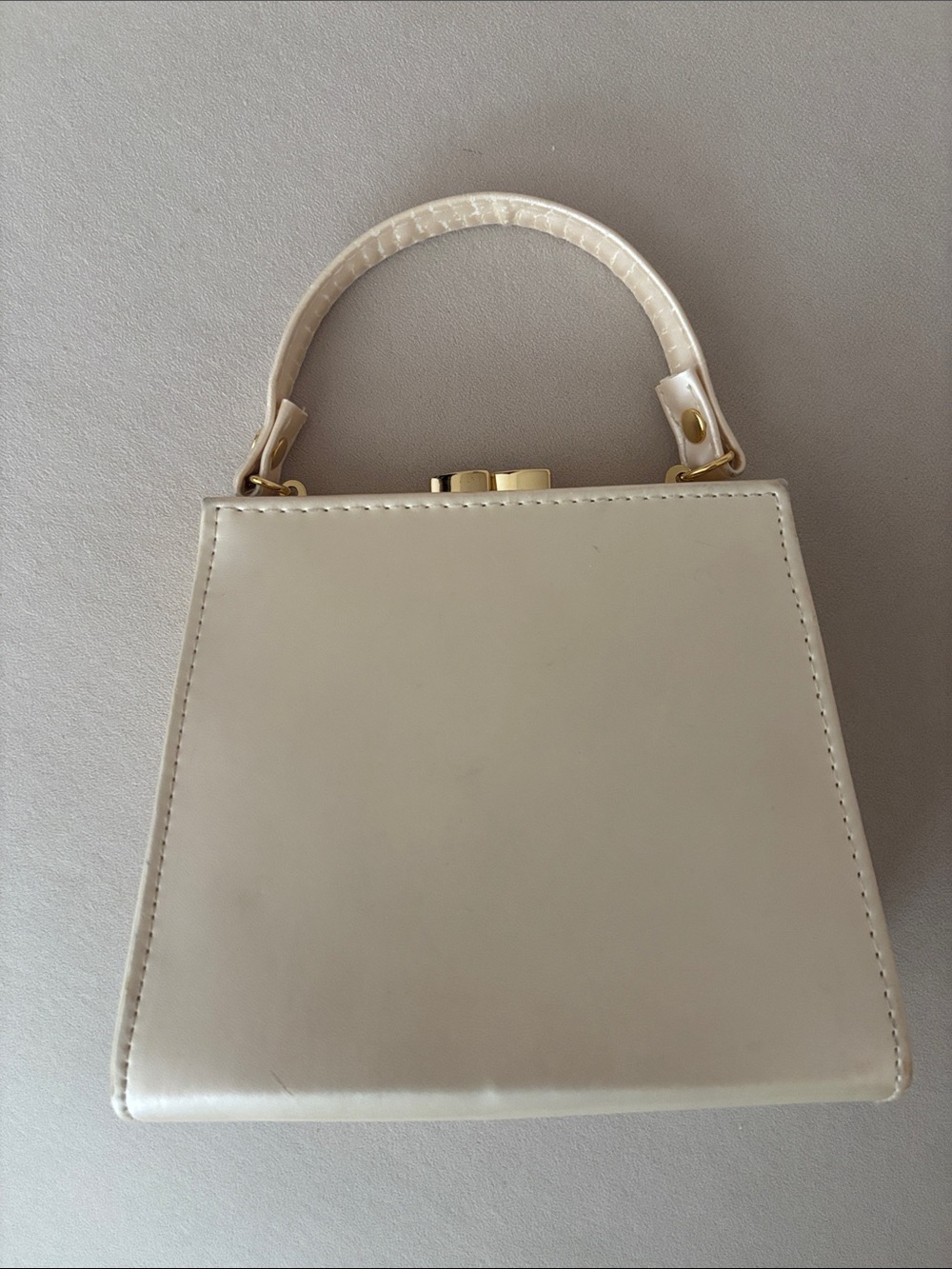 Vintage Elegant Cream Top-Handle Women's Bag